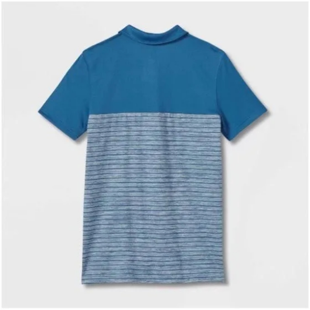 04 Boys Stripe Golf Polo- All in Motion - Picture 2 of 7